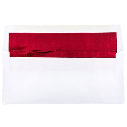 JAM Paper 4" x 9.5" Foil Lined Business Envelopes